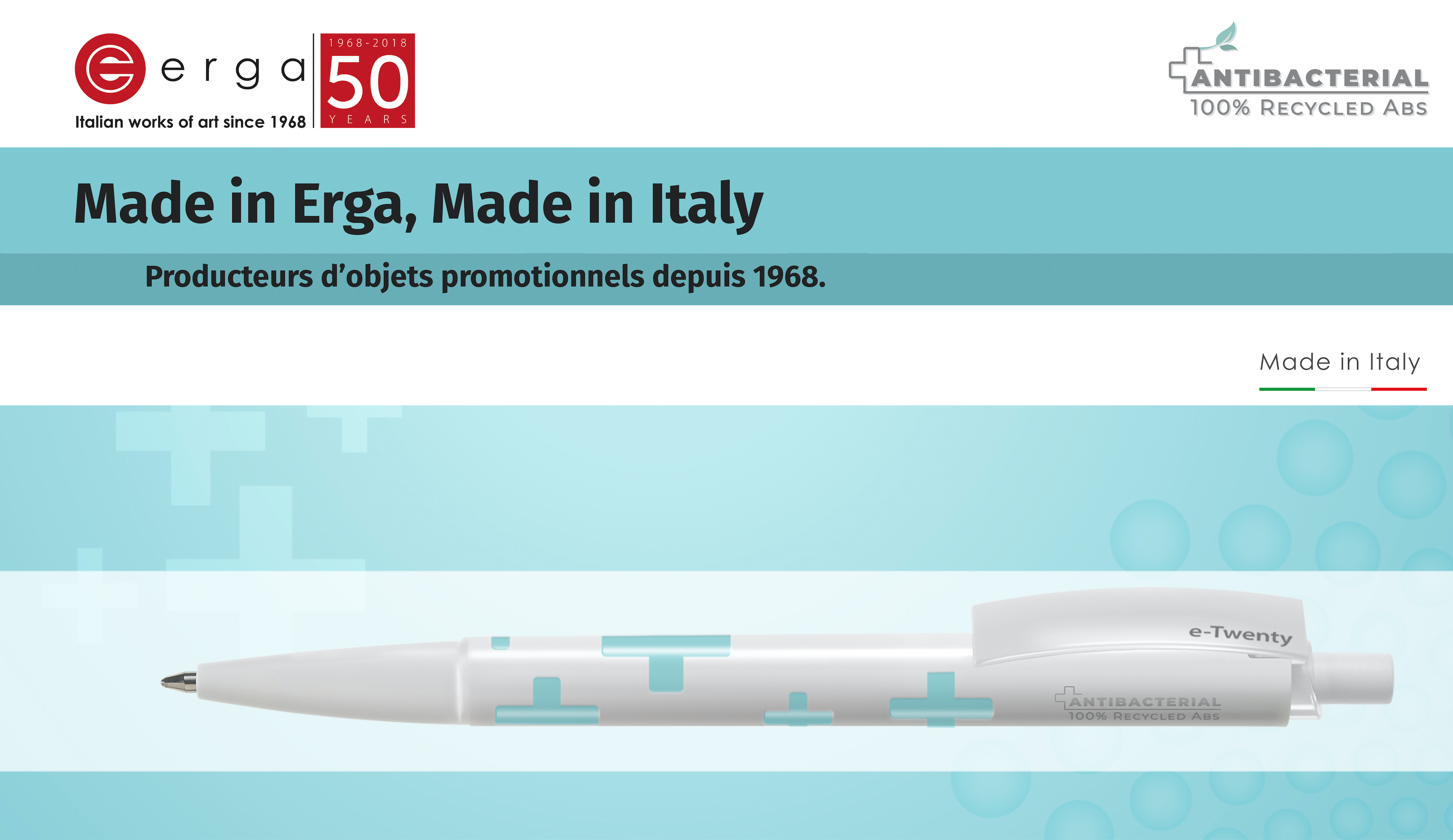 Stylos antibactériens Made in Italy par Erga